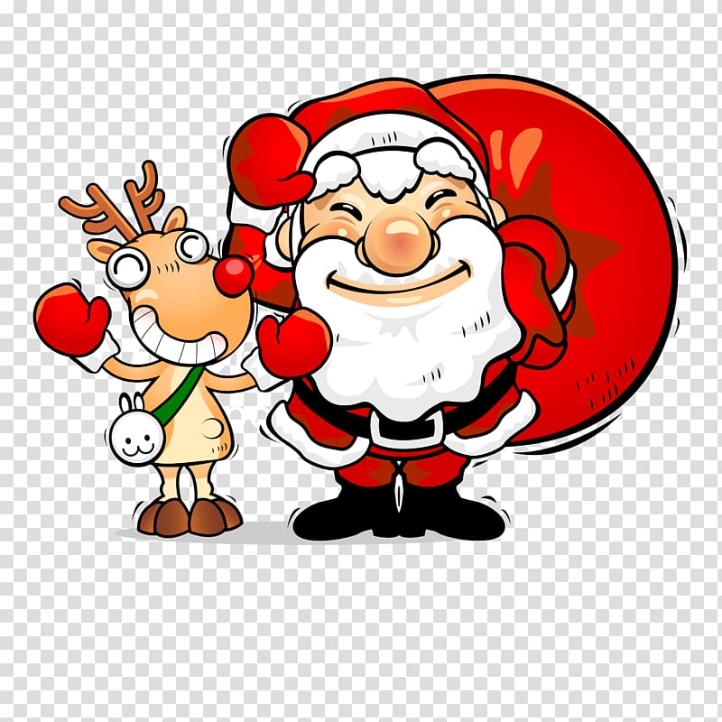 Santa Claus Christmas Character Drawing, Christmas elements transparent background PNG clipart