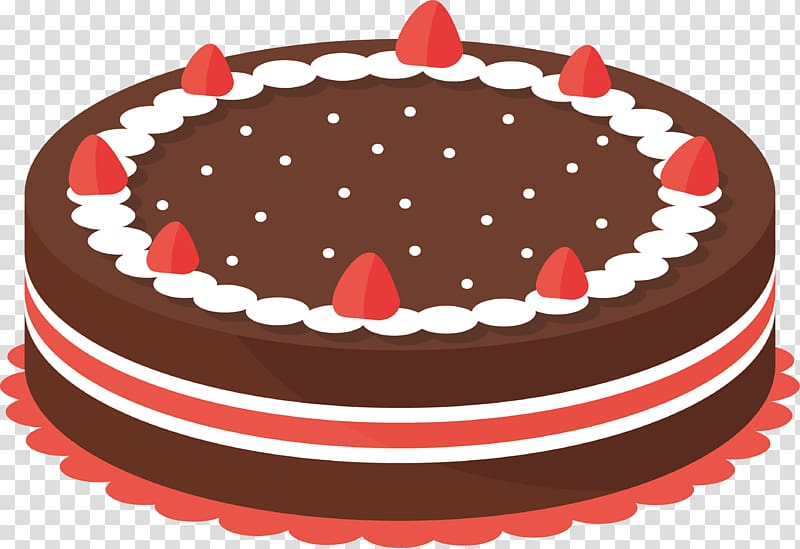 Chocolate cake Tiramisu Torte, Round Chocolate Cake transparent background PNG clipart