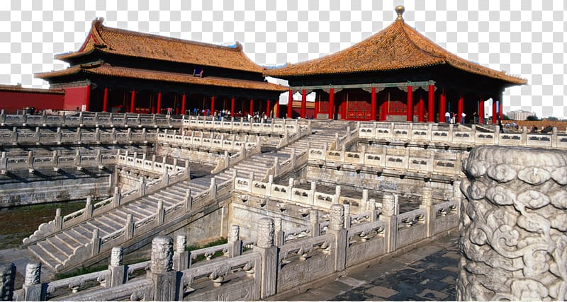 Summer Palace Tiananmen Square Forbidden City Great Wall of China Temple of Heaven, Forbidden City is tilted iceberg transparent background PNG clipart