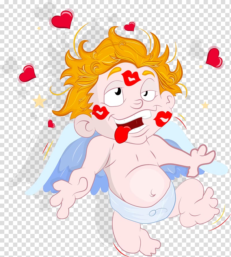Illustration, Cartoon Cupid transparent background PNG clipart