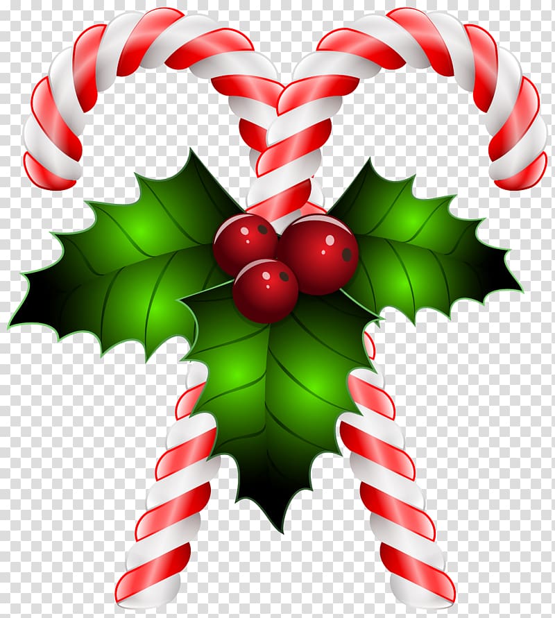 green and red candy cane , Candy cane Candy Crush Soda Saga , Candy Canes with Holly transparent background PNG clipart