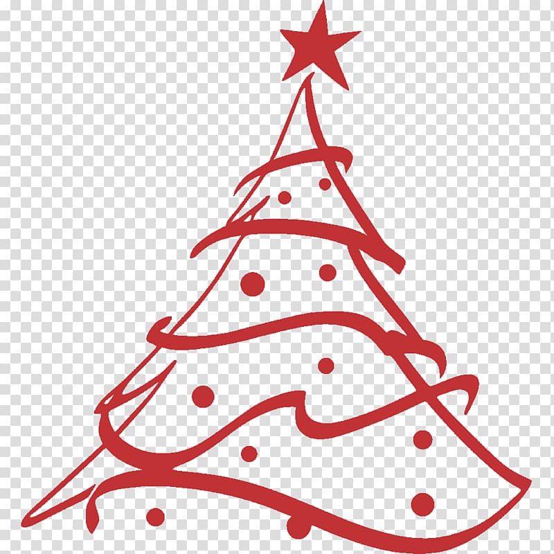 Christmas tree Christmas Day Fir Drawing , three dimensional five pointed star transparent background PNG clipart