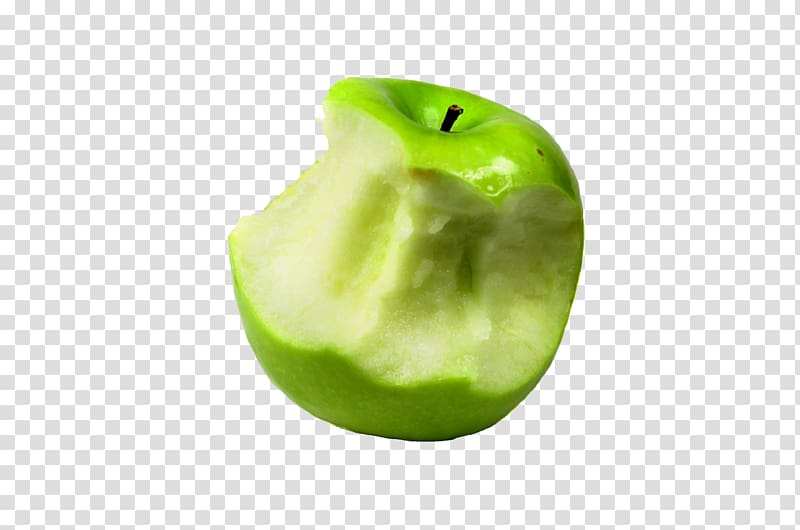 Granny Smith Manzana verde Apple Fruit, Bitten apple transparent background PNG clipart