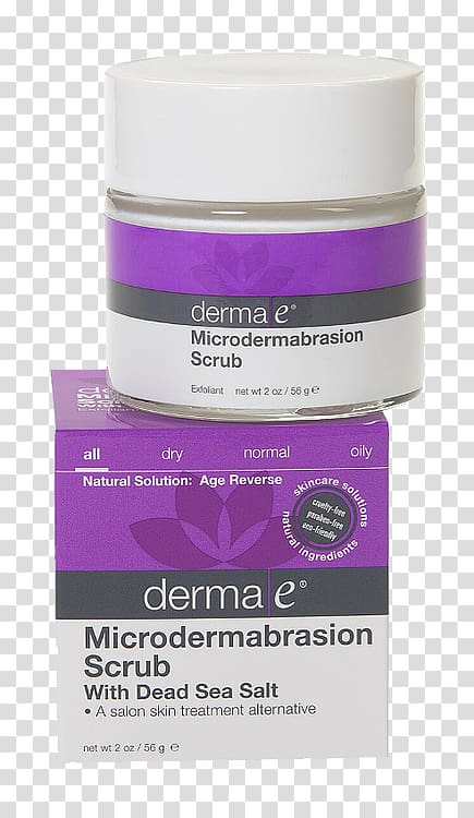 DERMA E Microdermabrasion Scrub Anti-aging cream Lotion Cosmetics, Dead Sea Salt transparent background PNG clipart