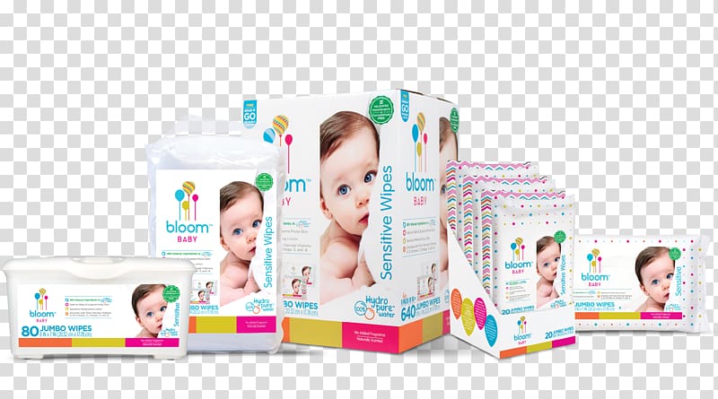 Wet wipe Infant Child Sensitive skin, set bloom transparent background PNG clipart