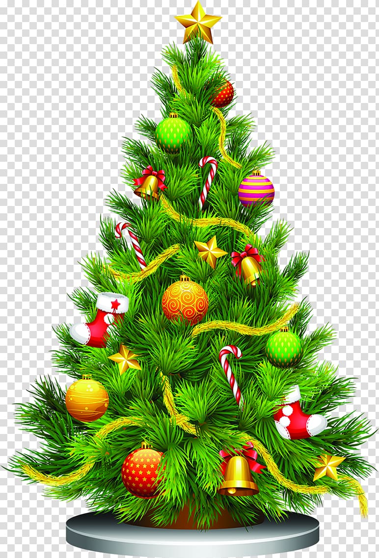 Christmas tree , Creative beautiful green Christmas tree transparent background PNG clipart