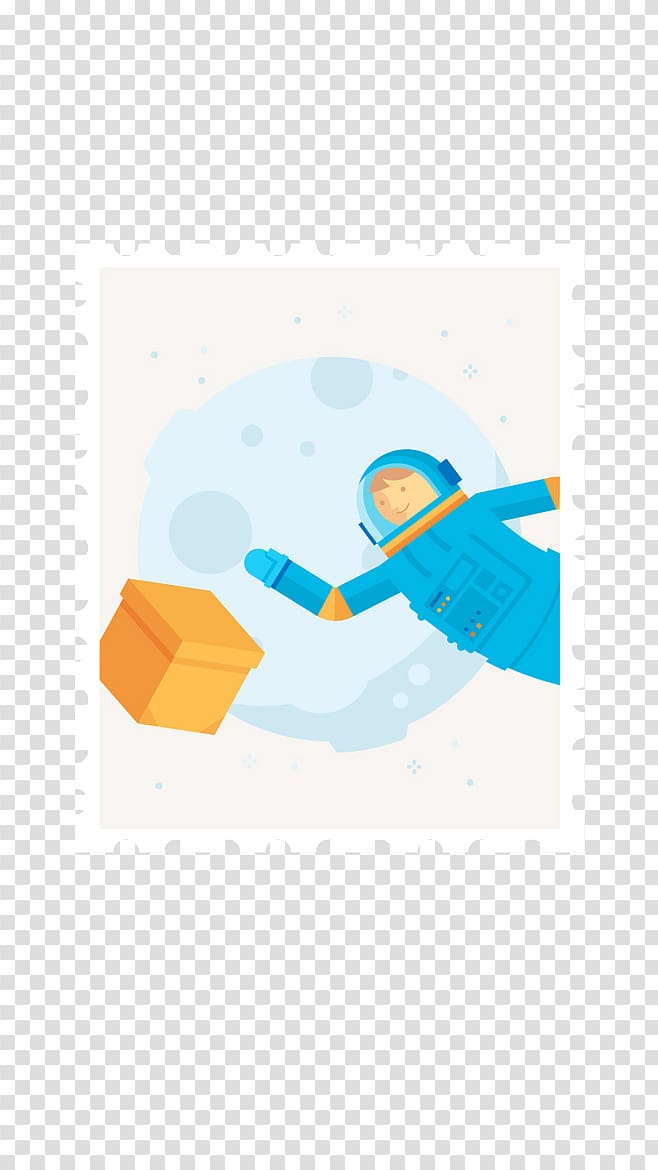 Flat design Splash screen User interface Illustration, Astronaut Stamp transparent background PNG clipart
