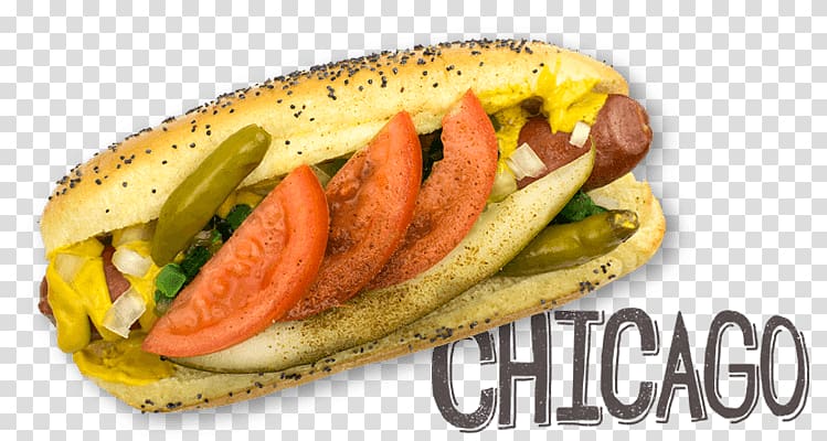 Chicago-style hot dog Vegetarian cuisine Cuisine of the United States Junk food, big dog transparent background PNG clipart