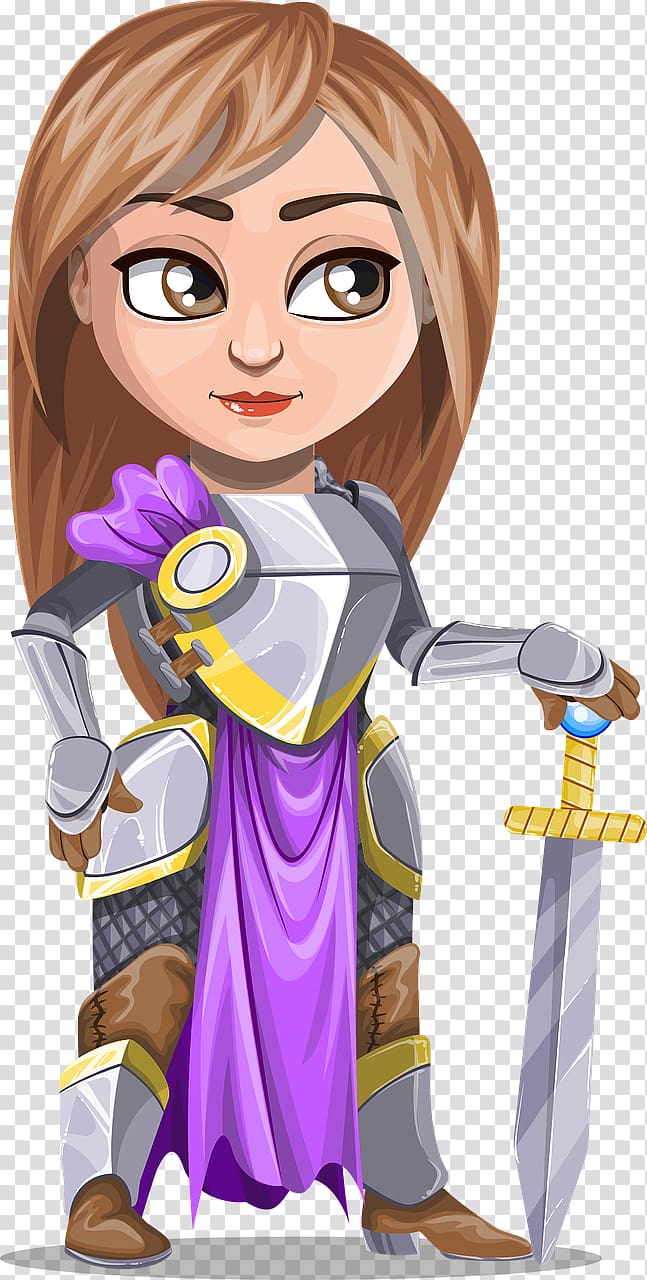 T-shirt Knight Cartoon Frozen Woman, Female warrior wearing silver armor transparent background PNG clipart