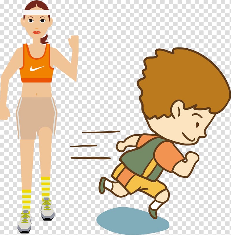 Running Cartoon, Monkey year youth activities transparent background PNG clipart