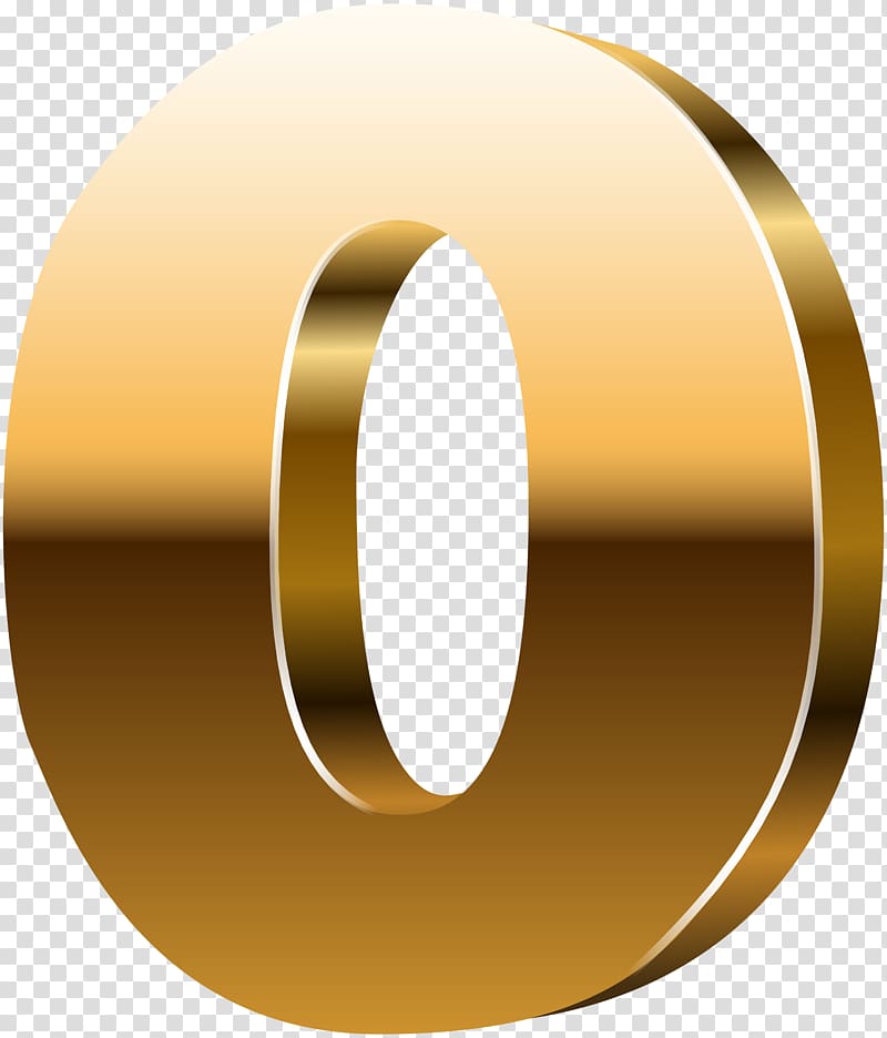 gold zero illustration, Number Mirror , Number Zero 3D Gold transparent background PNG clipart