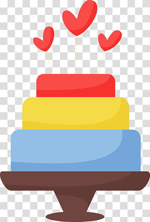 Birthday cake Torte Cake decorating , Color decorative pattern love wedding cake transparent background PNG clipart thumbnail