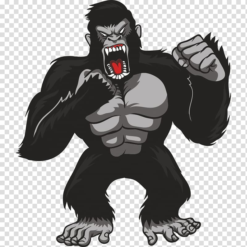 Gorilla graphics T-shirt King Kong, gorilla transparent background PNG clipart