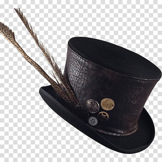 Mad Hatter Top hat Steampunk, Hat transparent background PNG clipart