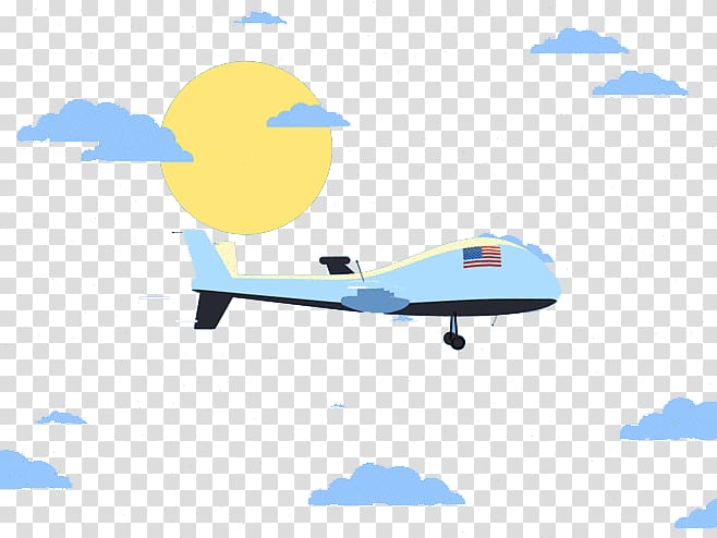 Aircraft Airplane Flight Unmanned aerial vehicle, US drone transparent background PNG clipart