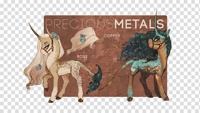 Unicorn Horse Illustration Cartoon Mammal, precious metal transparent background PNG clipart