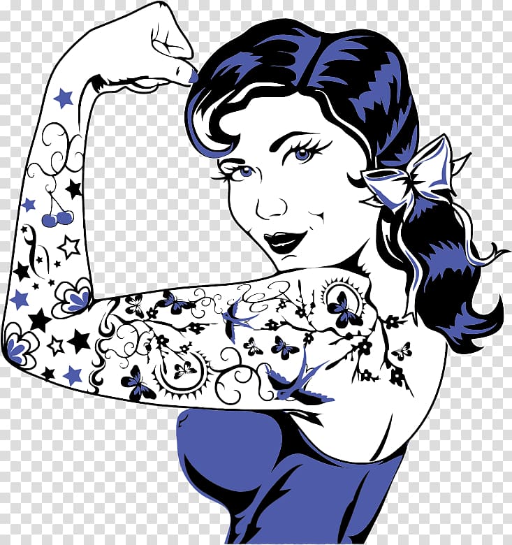 Coloring book Tattoo ink Drawing, tattoo girl transparent background PNG clipart