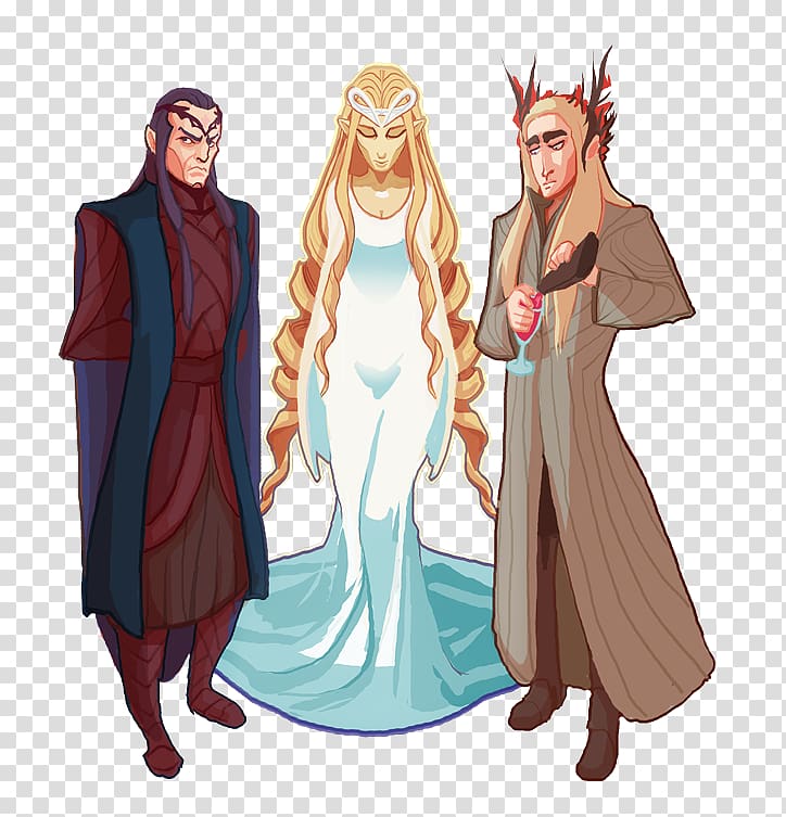 Elrond Thranduil The Lord of the Rings Galadriel Legolas, the hobbit transparent background PNG clipart