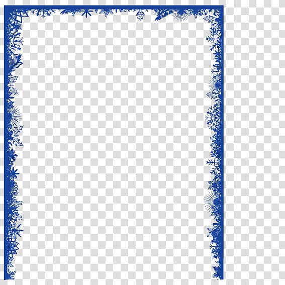 Snowflake , Blue Snowflake Border transparent background PNG clipart