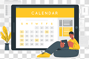illustration, Online calendar, device, calendar, planner, organize, online, app, user transparent background PNG clipart thumbnail