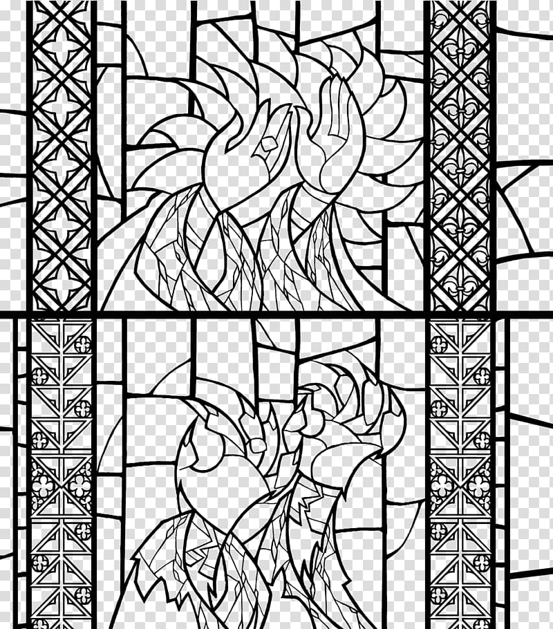 Coloring book Stained glass Drawing Line art, study room transparent background PNG clipart