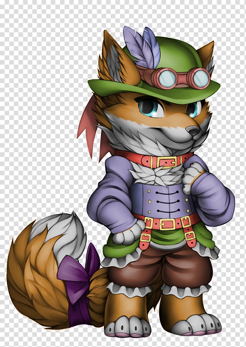 Steampunk Costume Fox Carnivora, fox hair shawl transparent background PNG clipart