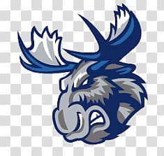 gray moose logo, Manitoba Moose Mascotte transparent background PNG clipart