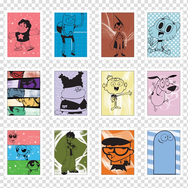 Paper Postage Stamps Stamp collecting Cartoon, cartoon network transparent background PNG clipart