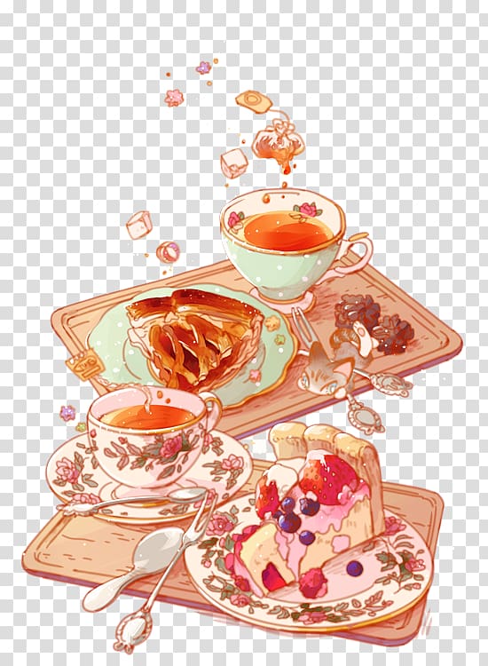 Breakfast Food Drawing Cake, breakfast transparent background PNG clipart
