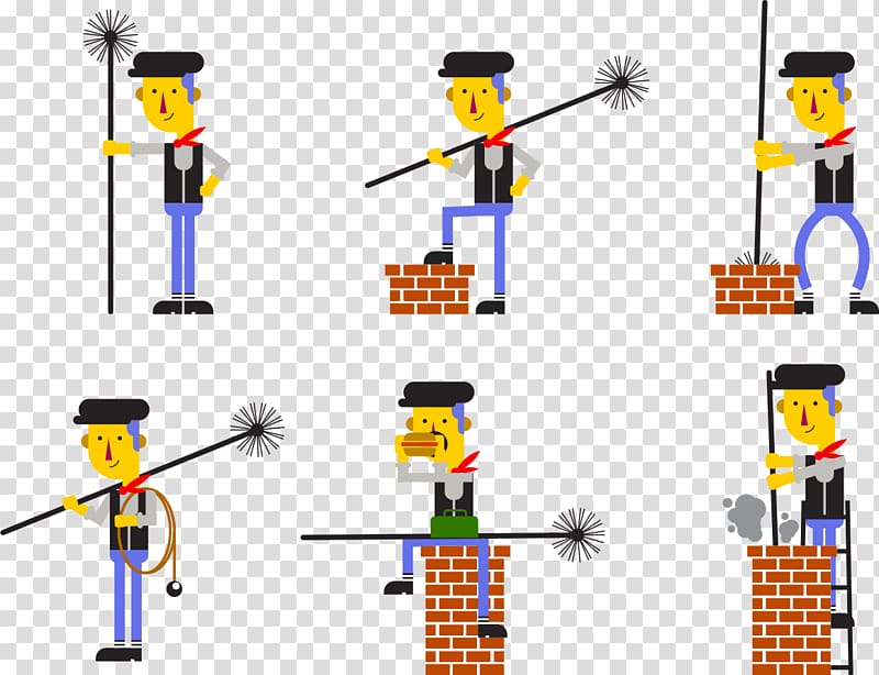 Chimney sweep Euclidean Modern chimney cleaning, Cleaning the chimney transparent background PNG clipart