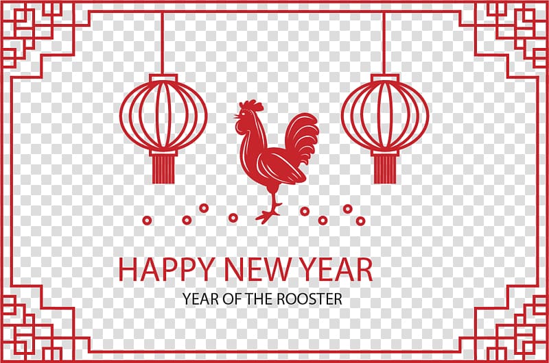 Poster Chinese New Year, Chinese New Year\'s Eve Border style poster transparent background PNG clipart