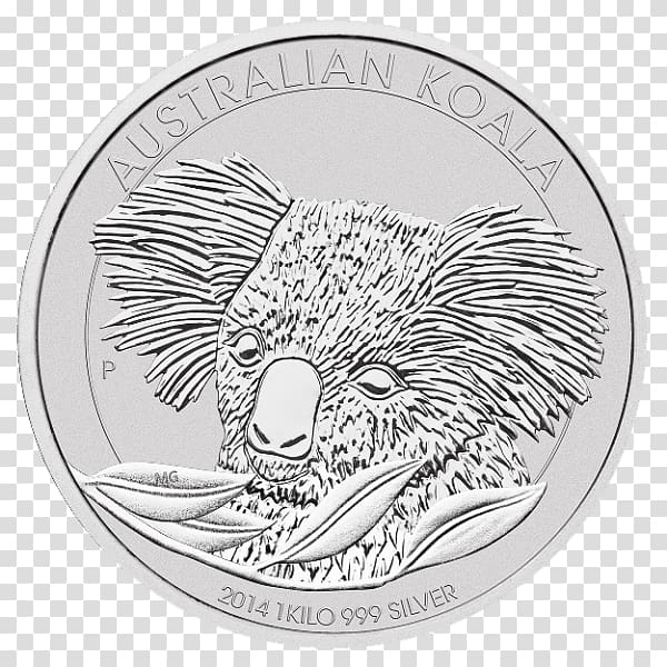 Perth Mint Koala Bullion coin Silver coin, koalas australia transparent background PNG clipart