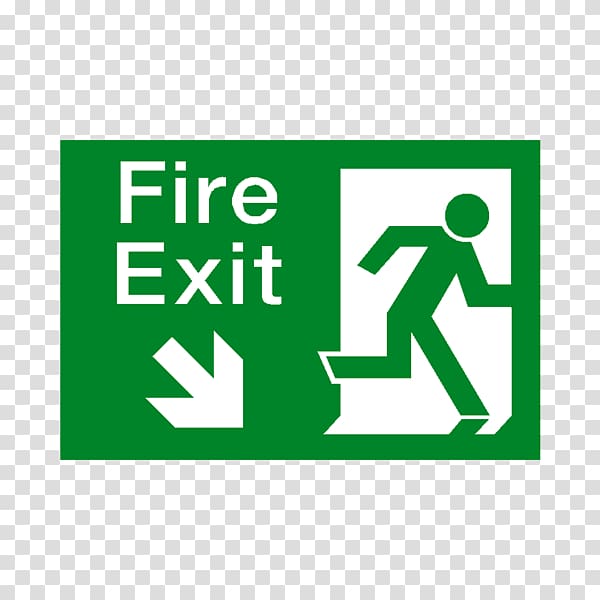 Exit sign Emergency exit Signage Safety Sticker, exit right transparent background PNG clipart