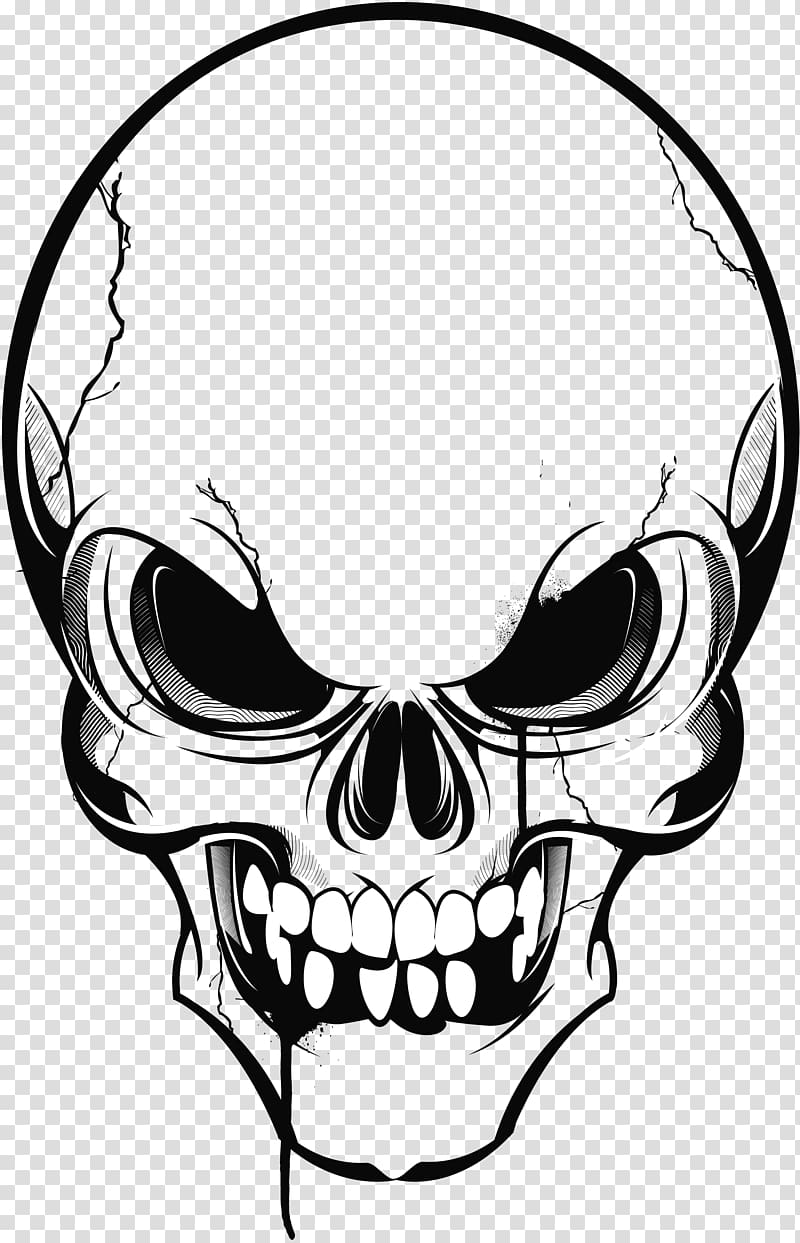black skull illustration, Calavera Skull Drawing , skulls transparent background PNG clipart