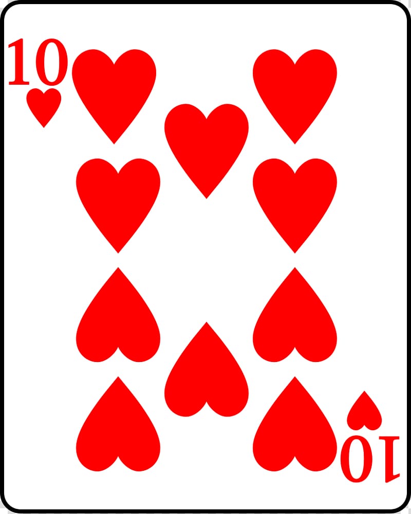 Playing card Hearts Euchre Jack Card game, Heart Playing Cards transparent background PNG clipart