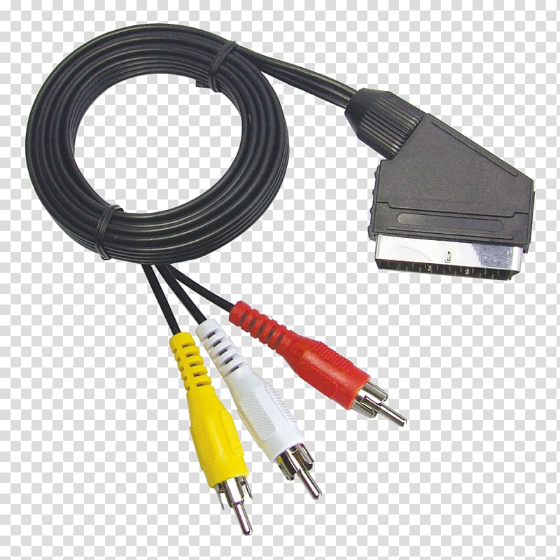 SCART RCA connector Electrical connector Electrical cable Composite video, others transparent background PNG clipart