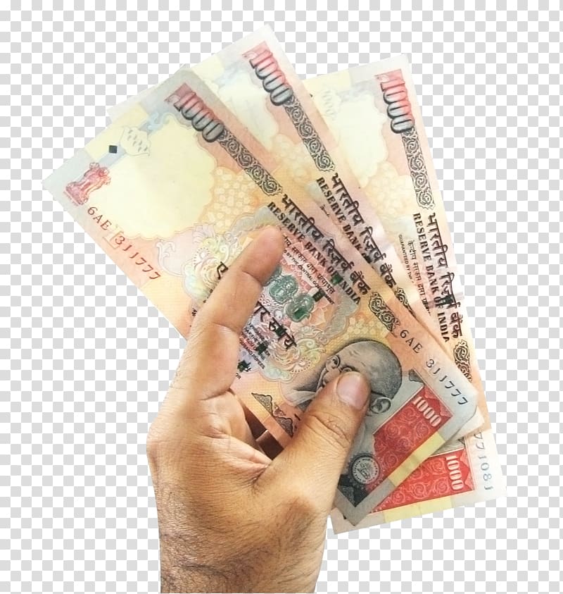 person holding 1000 Indian rupee 6AE 311777 banknote, Indian rupee Money 2016 Indian banknote demonetisation Currency, Indian Currency transparent background PNG clipart