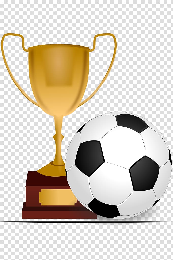 soccer ball and trophy art, UEFA Champions League FIFA World Cup Trophy Football , Football Trophy transparent background PNG clipart