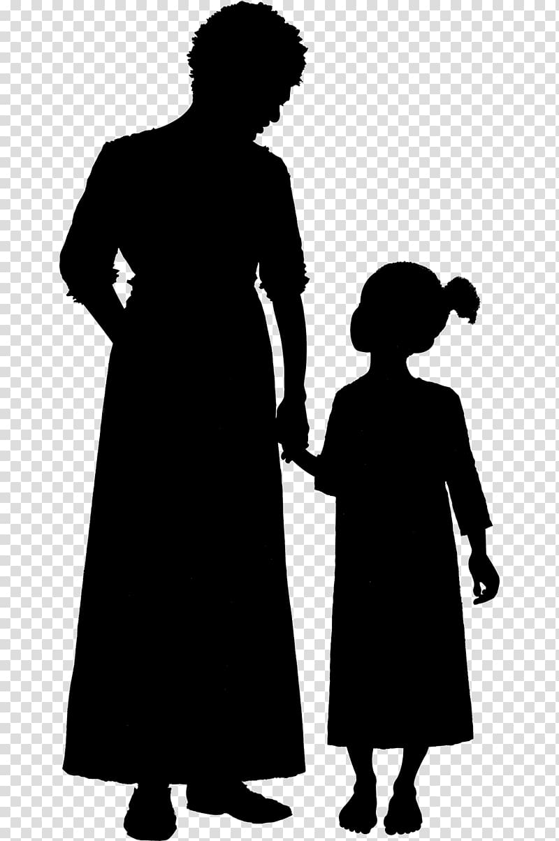 Silhouette Woman Child , old woman transparent background PNG clipart