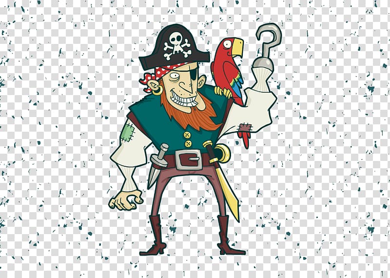 T-shirt Parrot Piracy, Pirate transparent background PNG clipart