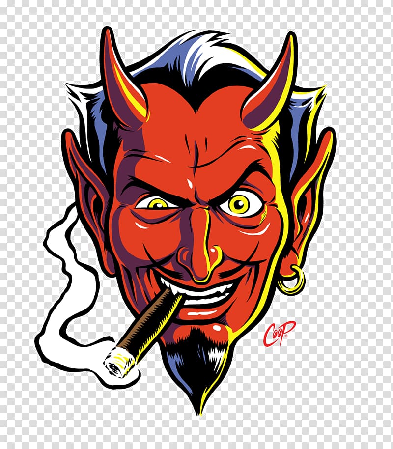 devil head illustration, Devil\'s Advocate: The Art of Coop Sticker Decal Poster, devil transparent background PNG clipart
