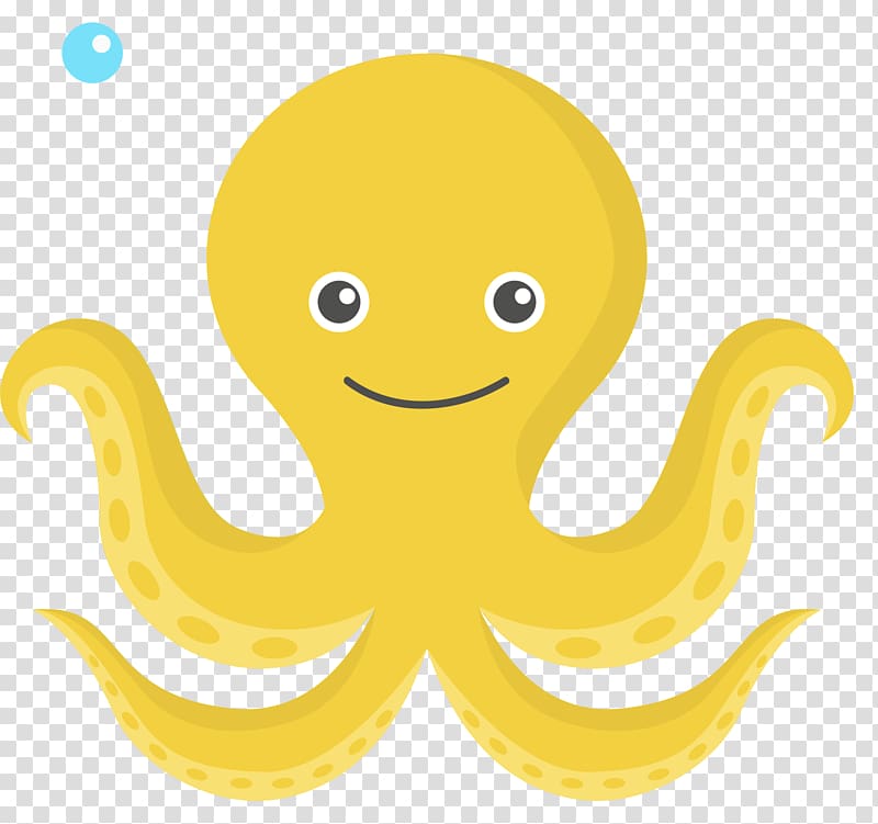 Octopus Yellow , design transparent background PNG clipart