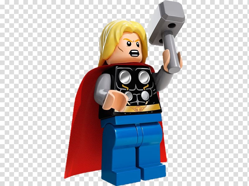 Thor minifigure, Lego Marvel Super Heroes Lego Marvel\'s Avengers Thor Hulk, lego transparent background PNG clipart