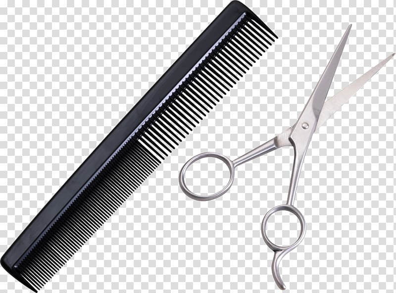 Comb Hair-cutting shears Scissors Hairdresser, hairdresser transparent background PNG clipart