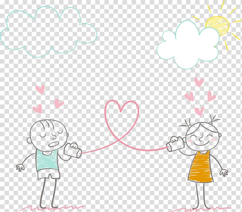 painting of girl and boy, Cartoon Drawing Love couple, Lovely couple transparent background PNG clipart