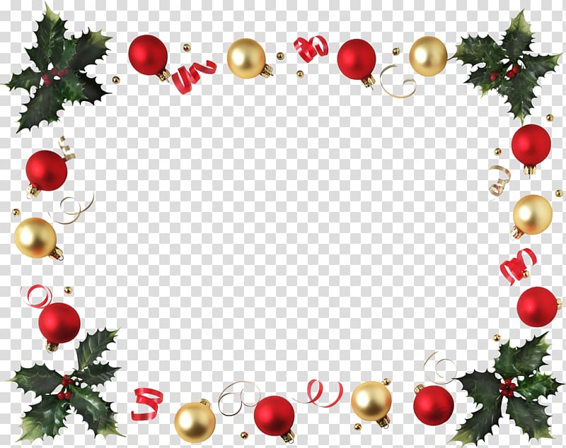 Christmas decoration Frames Santa Claus Desktop , christmas border transparent background PNG clipart
