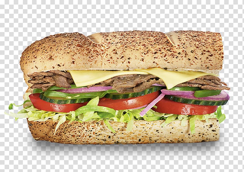 Submarine sandwich Salmon burger Breakfast sandwich Subway Fast food, Steak Sandwich transparent background PNG clipart