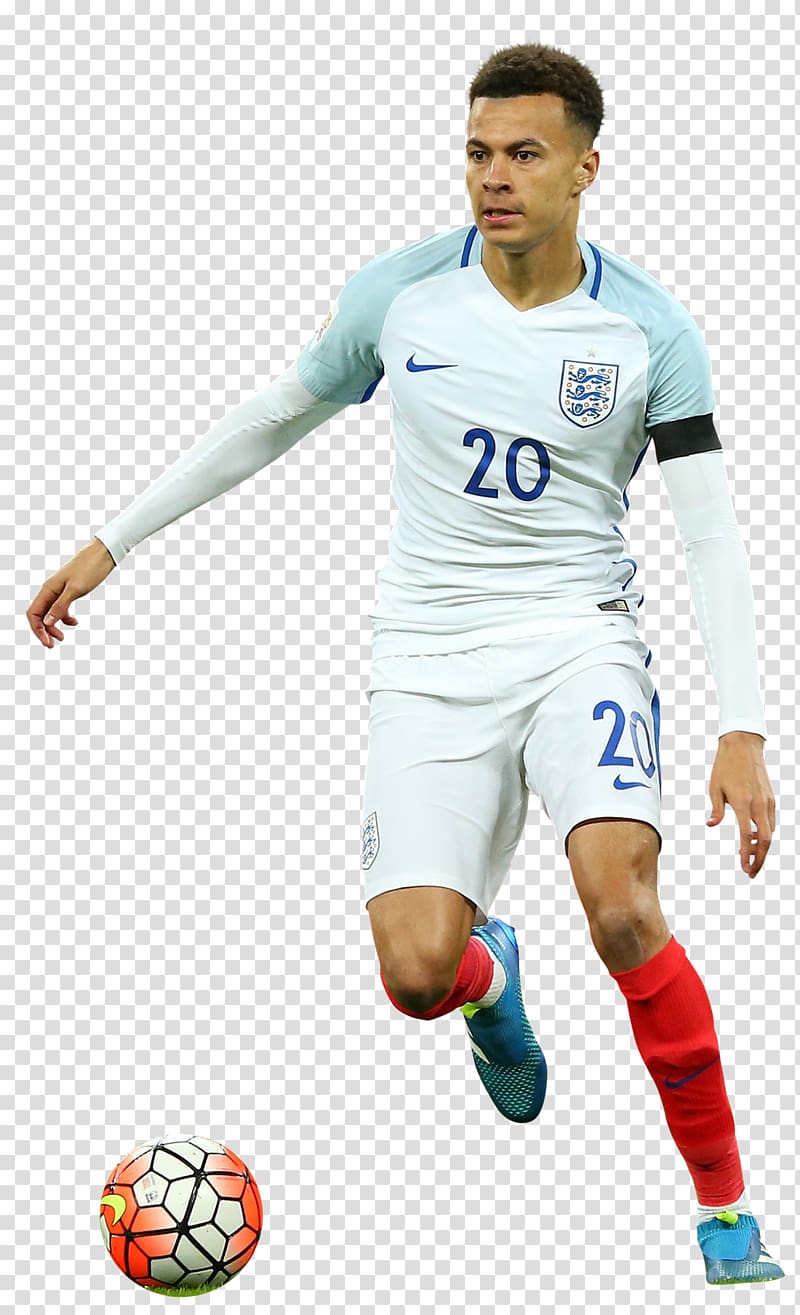 Man standing near soccer ball, Dele Alli England national football team  Soccer player Rendering, football transparent background PNG clipart |  HiClipart