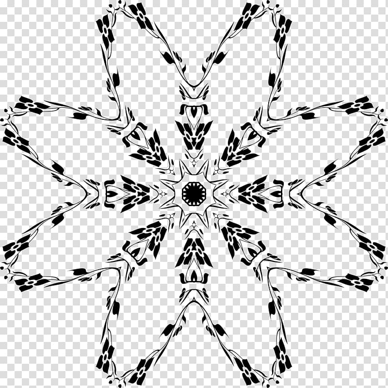Snowflake , black order transparent background PNG clipart