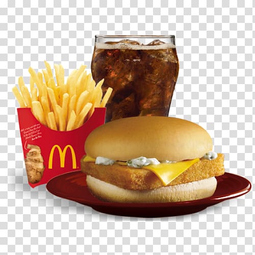 Cheeseburger French fries Filet-O-Fish Hamburger McDonald's Quarter Pounder, burger king transparent background PNG clipart